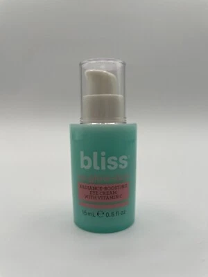 Crema de ojos potenciadora de la radiación BLISS Ex-Glow-Sion sin caja vitamina C 0,5 OZ Foto 1 de 2