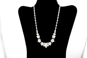 Vintage Retro 1950-60s BOGOFF Clear Rhinestones Choker/Necklace, Prom, Pageant - Picture 1 of 9