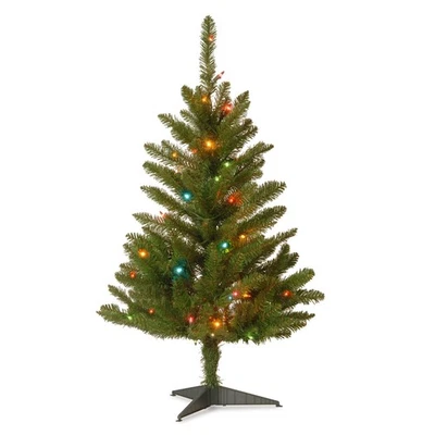 Artificial Pre-Lit Mini Christmas Tree, Green, Kingswood Fir, Multicolor Ligh... - Image 1 of 4