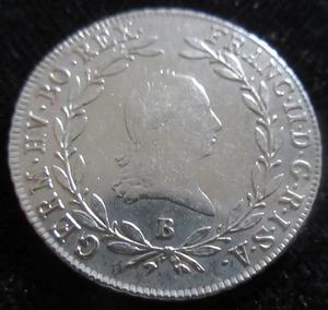 MDS ÖSTERREICH AUSTRIA KAISERREICH 20 KREUZER 1804 B "FRANZ II.", SILBER # - Bild 1 von 2