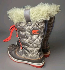 Stivali da neve Sorel Tofino II marrone arancione trapuntati donna 7 impermeabili pelliccia sintetica - Foto 1 di 19