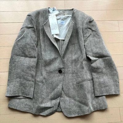Abrigo blusa chaqueta de lino a medida Max Mara para mujer talla 46 espiga Foto 1 de 4