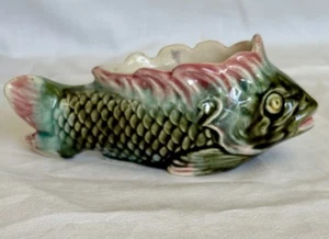 French Majolica Planter Jardiniere Fish - Picture 1 of 9