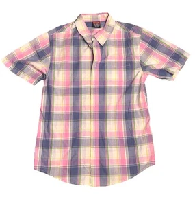 Wrangler Boys Button Up Short-Sleeve Shirt Flannel Boys Size 2XL Pink And Purple - Picture 1 of 8
