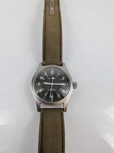 Hamilton Mechanical 17J Water Resistant 50M Watch Khaki Field Band 38MM H694190 - Picture 1 of 9