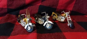 Lot 3 Matchbox 1980 Harley Davidson Matchbox Toy Diecast Collectors Motorcycles - Picture 1 of 10