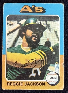 1975 Topps #300 ⚾️ Salón de la fama Reggie Jackson ⚾️ Oakland Athletics - Imagen 1 de 6