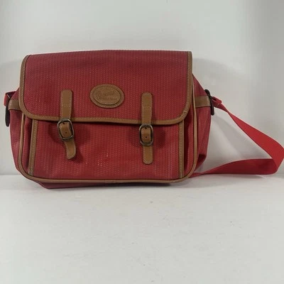 Ricardo Beverly Hills Bolsa de Viaje Equipaje Bolso de Lona Rojo Marrón Foto 1 de 4