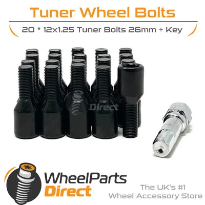 Pernos de rueda (20) afinador negro para Peugeot 308 [Mk3] 21-22 en ruedas de recambio Foto 1 de 4