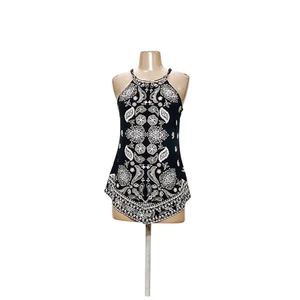 INC Damen Bluse schwarz mit Grafikdruck - Größe M - Bild 1 von 4