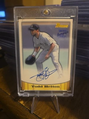 1998 BOWMAN ROOKIE AUTO Blue FOIL #22 TODD HELTON SP - Image 1 of 2