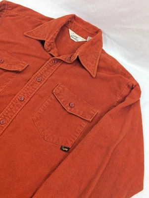 VINTAGE Duxbak Shirt  XL Orange Heavy Chamois Flannel Hunting Outdoor Workwear - Image 1 of 4