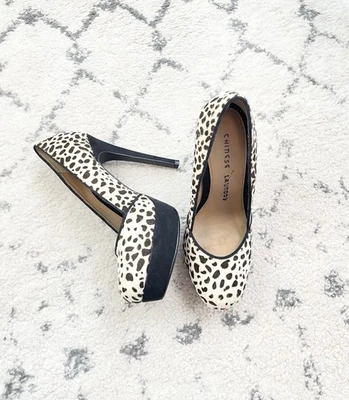 Bomba de tacones de aguja para mujer Chinese Laundry 5 con estampado de guepardo para cabello de becerro talla 5 Foto 1 de 4