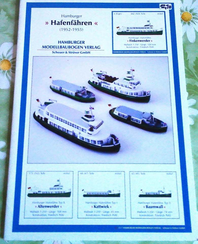 Modellbaubogen Hafenfähren - Bild 1 von 1