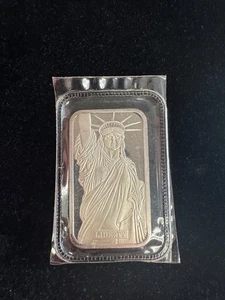 1982 Johnson Matthey Mint JM Vtg Liberty MTB-999 Silver 1oz Bar Factory Sealed - Picture 1 of 2