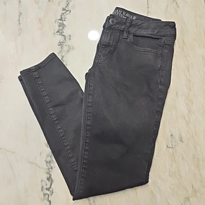 American Eagle Damen Jegging Crop Super Stretch schwarze Waschung Größe 6 Jeans - Bild 1 von 10