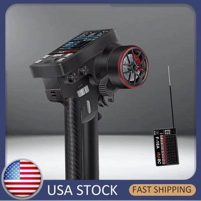 HotRC CT-10B 2.4G Radio Model 10CH RC Transmitter&F-10A Receiver for RC Car BozW - Image 1 of 4