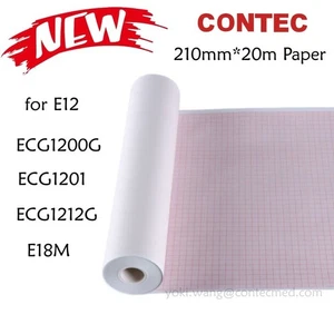 CONTEC 1 Roll 210MM*20M Recorder Printer Paper for 12 Channel ECG Machine - Picture 1 of 10