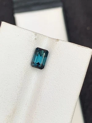 1.25-ct Blue Color Tourmaline Emearld Cut From Afghanistan. - Image 1 of 4