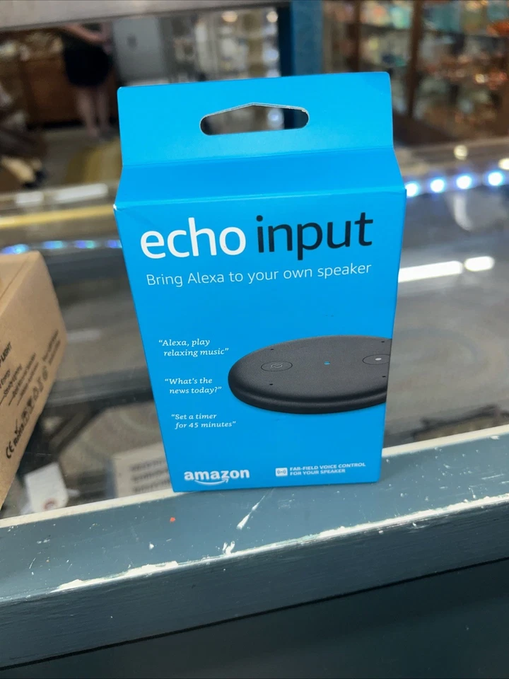 Echo Input Amazon Voice Control Speakers Bring Alexa To Your Speaker- Black NEW - Image 1 of 1