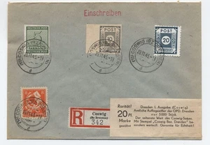 1945 ocupación soviética Alemania cubierta de franqueo mixto Sajonia, Turingia [g.1194] - Imagen 1 de 3