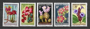 République gabonaise 1969 fleurs série de 5 timbres neufs MNH/TE5736 - Picture 1 of 1