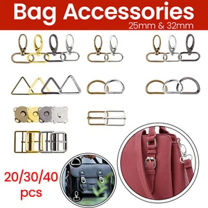 Metal Triangle Ring Snap Hook Magnetic Roller D Ring Triglide Buckle 20/30/40pcs - Picture 1 of 14