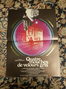 Plakat 1971 VIER GRAUE SAMTFLIEGEN 40x60 Dario SILBER /4 - Bild 1 von 1