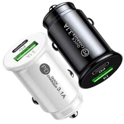 Auto Schnellladegerät KFZ 2A USB und USB Typ-C für Xiaomi/IPhone/Samsung - Bild 1 von 4