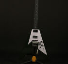 Flying V Green Color Electric Guitar HH Pickups Special Bridge Dot Inlay