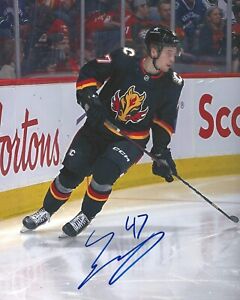 Connor Zary Signed 8x10 Photo Calgary Flames Autographed COA D
