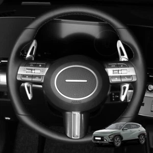 Silver Aluminum Steering Wheel Shift Paddle Extension For Hyundai Kona 2024 2025 - Picture 1 of 4