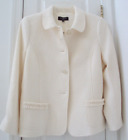 New Tag! Talbots 16P Cream White Or Ivory Woolblend Fully Lined Jacket $169.00