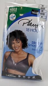 Playtex 18 Hour Bra 40DDD White 4803 Wirefree Silky Soft Smoothing Breathable