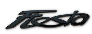 NEW 3D FORD FIESTA Sticker Glossy Black Badge Emblem Rear Boot Lid Trunk - Picture 1 of 1