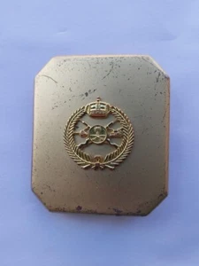 Seltene Saudi Militär Armee Armed LAnd Forces Gürtelschnalle vergoldet selten - Bild 1 von 4