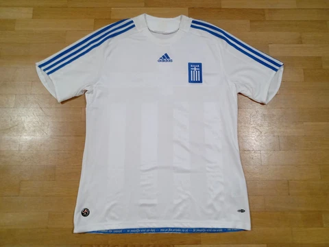 2007/08 Greece Football Shirt Adidas Size 'L' Away Jersey Excellent Condition Cover