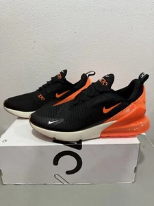 Nike Air Max 270 shoe Black Bright Crimson AH8050-030 men size 12 New Fast ship - Picture 1 of 6