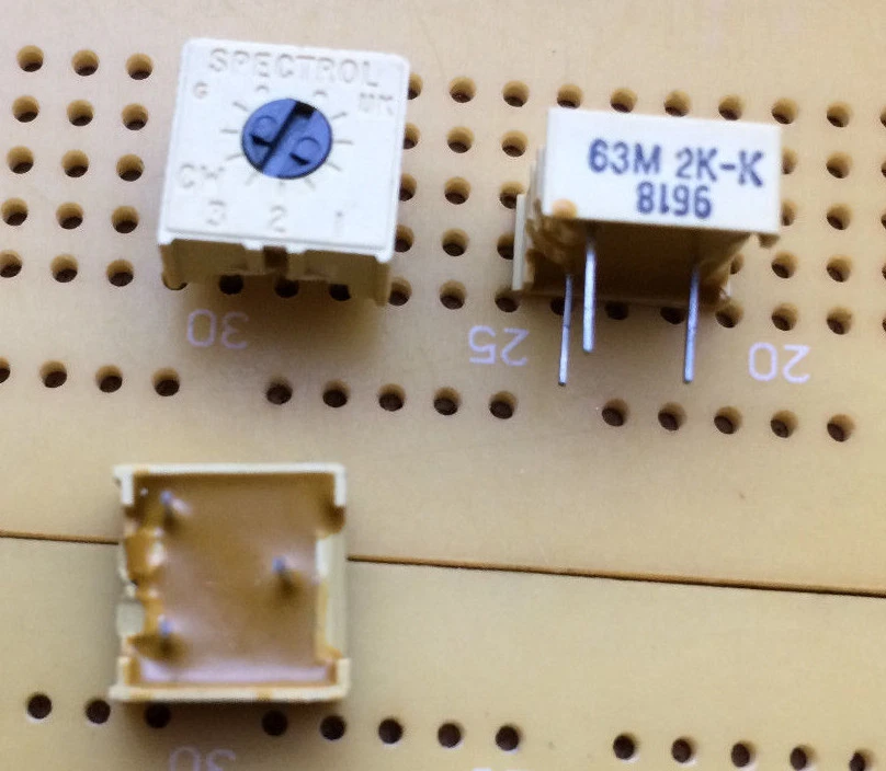 2k Ohm 0.5W Lin 1-Turn Cermet Trimmer horizontal Top Adj Spectrol 63M Multi Qty - Image 1 of 1