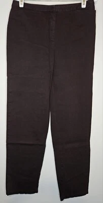 CASUAL CORNER Career Dress Pants Brown Stretch Cotton Pockets Size 10 M - Image 1 of 4