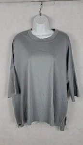 Planet Kurzarm Shirt Grau Lagenlook One Size O/S 100% Pima Baumwolle - Bild 1 von 11
