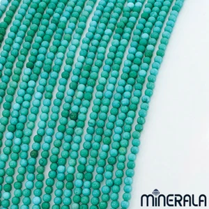 NATURAL CHINESE TURQUOISE GEMSTONE ROUND BEADS 3.5mm 15" STRAND WP001C9 - Picture 1 of 4