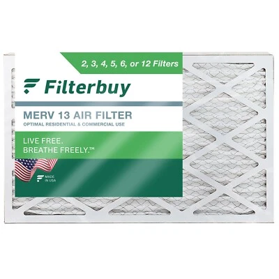 Filterbuy 12x24x1 Pleated Air Filters, Replacement for HVAC AC Furnace (MERV 13) - Image 1 of 4