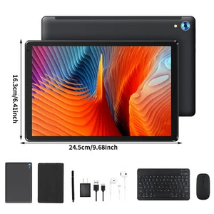 AEEZO 10.1 inch Android 15 Tablets Touchscreen Octa-Core 24GB+128GB Dual Camera - Picture 1 of 8