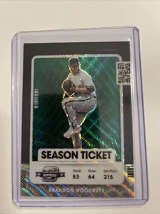 2021 Panini Contenders Brandon Woodruff Season Ticket Optic Green Wave Prizm - Bild 1 von 2