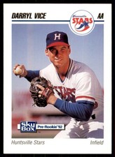 1992 SkyBox Team Sets AA Darryl Vice Huntsville Stars #322