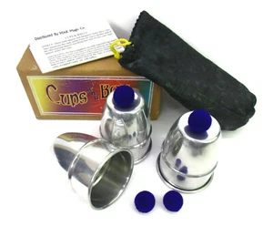 Vintage Mak Magic Cups & Bälle königsblau Strickkugeln KOMPLETT IN BOX gesponnenes Aluminium - Bild 1 von 11