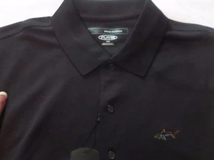 Polo de golf Greg Norman mediano grande PLAY DRY negro G7XMK404 - Imagen 1 de 6
