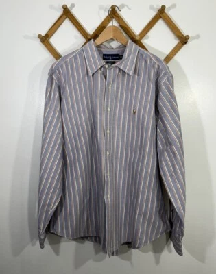 Camisa Ralph Lauren Botones Vintage Algodón Bordado Logo XXL Foto 1 de 4