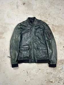 The Kooples Khaki Biker Lamb Leather Jacket - Picture 1 of 17